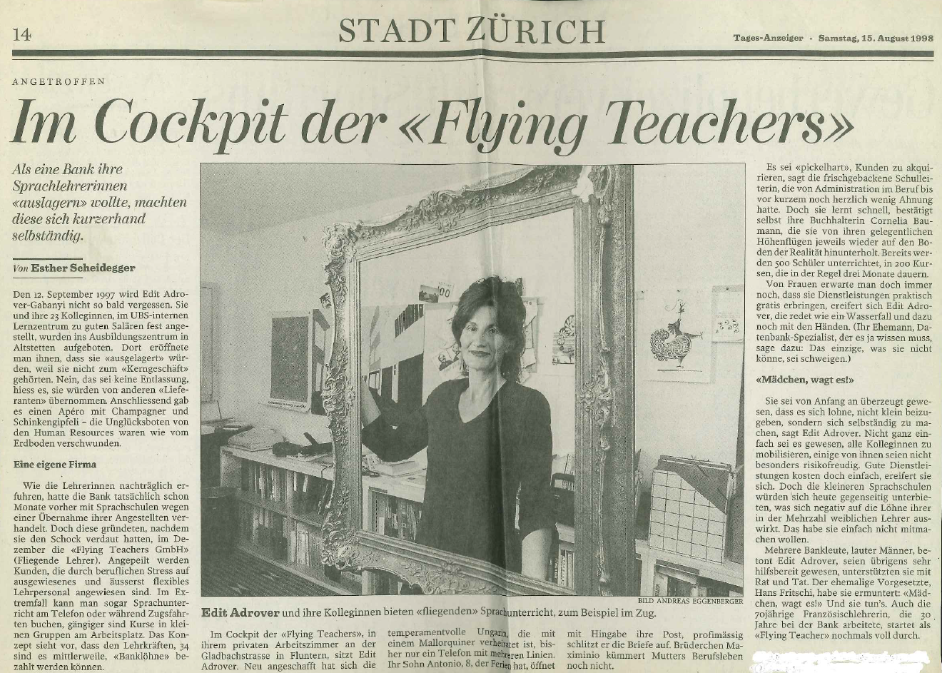 Tagesanzeiger, Flying Teachers